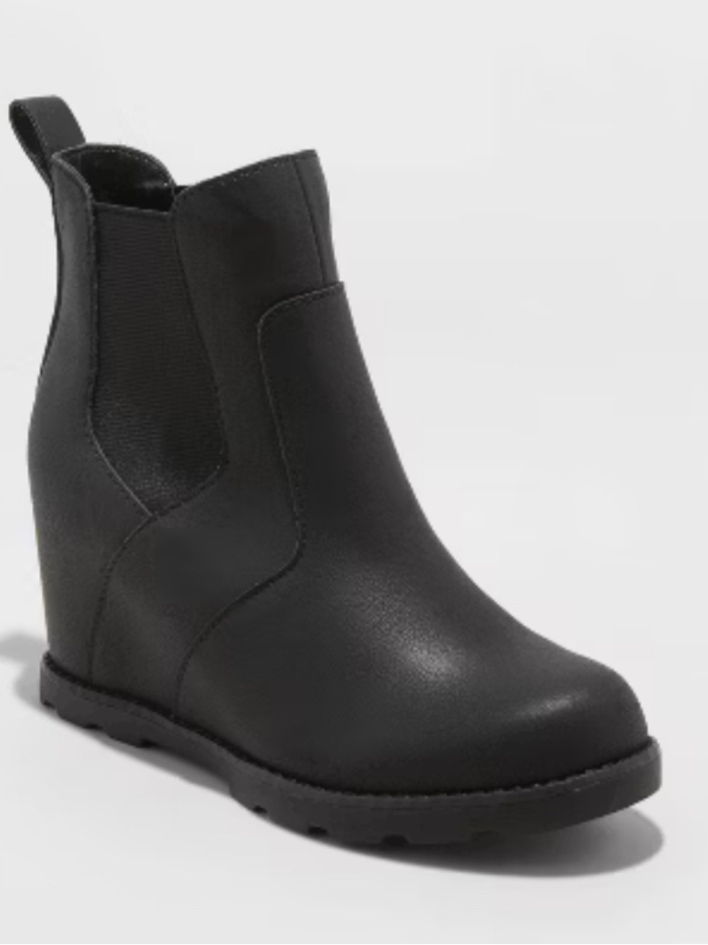 UNIVERSAL THREAD Cassie faux leather wedge bootie NEW in box